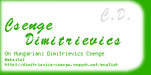 csenge dimitrievics business card